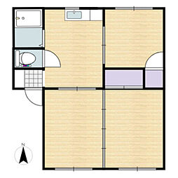 レジデンス西坂 3DKの間取図画像