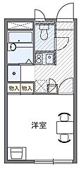レオパレス京山マスカット2 1Kの間取図画像