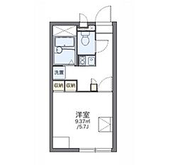 レオパレス谷万成 1Kの間取図画像