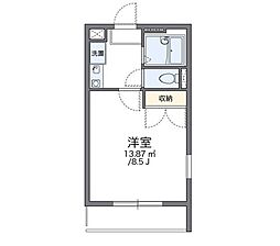 レオパレスフォレスト中井 1Kの間取図画像