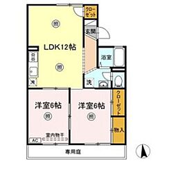 雨あがりの虹A 2LDKの間取図画像