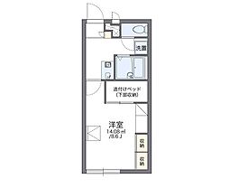 レオパレスひかり 1Kの間取図画像