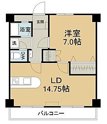 メゾンコンフォート 1LDKの間取図画像