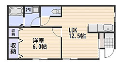 コーポラスK&K 1LDKの間取図画像