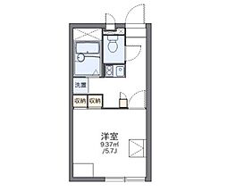 レオパレス赤田2 1Kの間取図画像