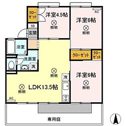 エステート竹内 3LDKの間取図画像