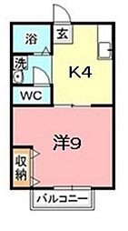 メゾンマキシム 1Kの間取図画像