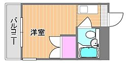 ホープ伊島B ワンルームの間取図画像