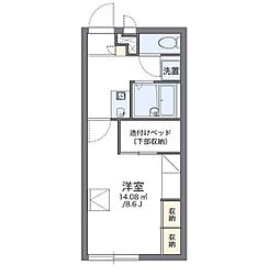 レオパレスアトラス 1Kの間取図画像