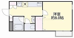 ヴァンテアン東山 1Kの間取図画像