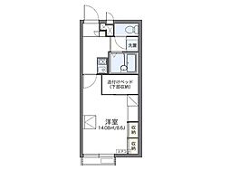 レオパレスルピナス高柳東町 1Kの間取図画像