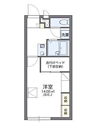 レオパレスグローリー 1Kの間取図画像