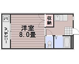 コープ・エスポワール1 1Kの間取図画像