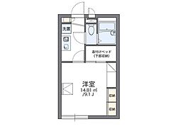 レオパレスイシハラ3 1Kの間取図画像