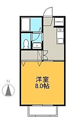 アルバビエントC 1Kの間取図画像