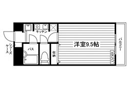 アミーゴ大供 1Kの間取図画像