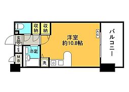 アーバンビュー倉敷カレッジコート ワンルームの間取図画像