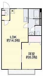ドミールジャルダン 1LDKの間取図画像