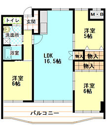 シャトレアン 3LDKの間取図画像