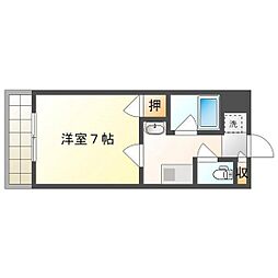SOLEILLEVANT浜 1Kの間取図画像