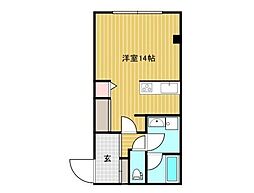 ラ・ターシュ広瀬町 ワンルームの間取図画像