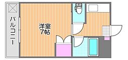 ラ・パルテール福富壱番館 1Kの間取図画像
