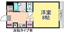 サンライト津島1号 1Kの間取図画像