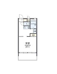 レオパレスグランドゥール3 1Kの間取図画像
