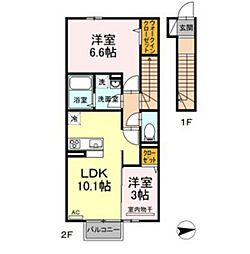 チェリーガーデン 2LDKの間取図画像