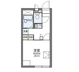 レオパレスR250岡山東 1Kの間取図画像