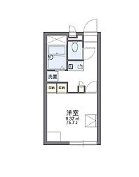 レオパレスパル百田 1Kの間取図画像
