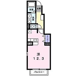 ハマナスC ワンルームの間取図画像