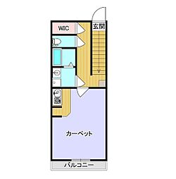 光ヒルズ三野 ワンルームの間取図画像