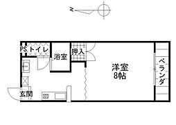 ブライトライツ高島 1Kの間取図画像
