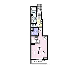エルファロA ワンルームの間取図画像