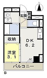 ブランシェ駅元町 1LDKの間取図画像