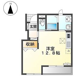 ヴァンヴェール2 ワンルームの間取図画像