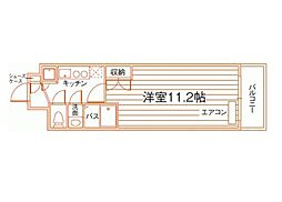 アレグリアカーサ 1Kの間取図画像