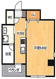 Sungate 1Kの間取図画像
