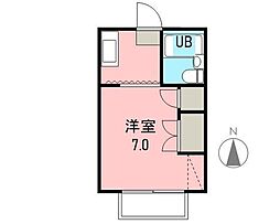 アップル・ハウス 1Kの間取図画像