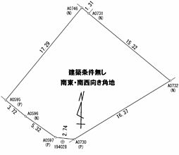 東自由が丘 南東・南西角地