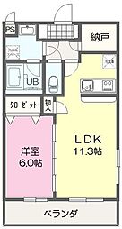 コンフォートマエジマ 1SLDKの間取図画像