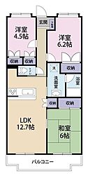 ラークビレッジ 3LDKの間取図画像