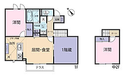 リベルテ小泉 2SLDKの間取図画像