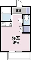 スカイコーポ木下 ワンルームの間取図画像