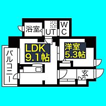 ヴィラエーデル名駅  ｜ 愛知県名古屋市西区名駅2丁目9-10（賃貸マンション1LDK・9階・35.62㎡） その2