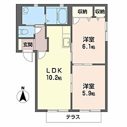 間取図画像 2LDK