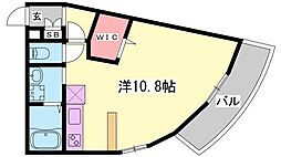 ソプラリア 3階ワンルームの間取り