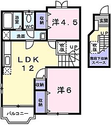 サンマリー 2LDKの間取図画像