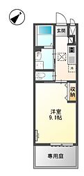 ア・ラ・メルシー 1Kの間取図画像